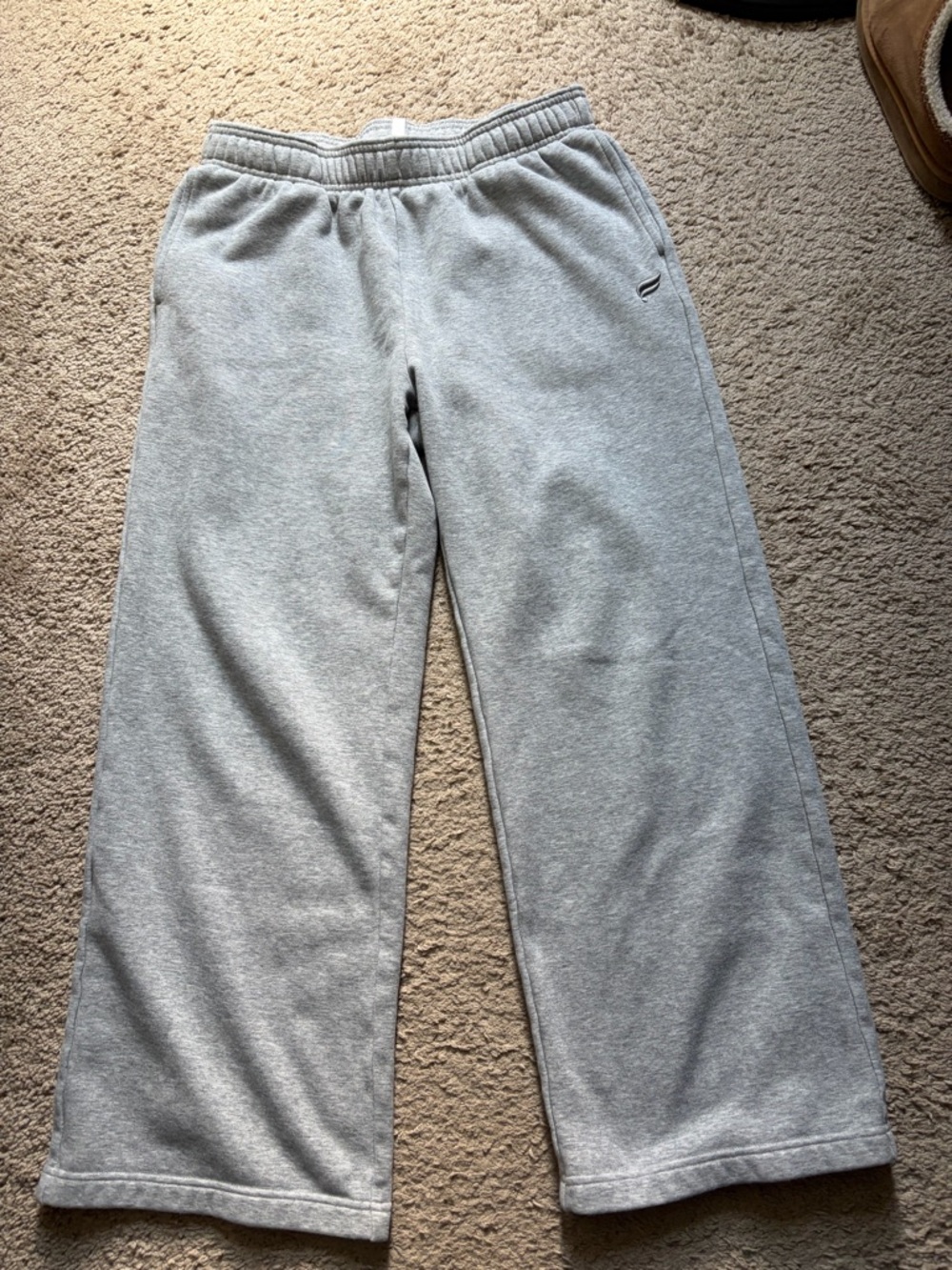 Fabletics Light Gray Wide-Leg Sweatpants